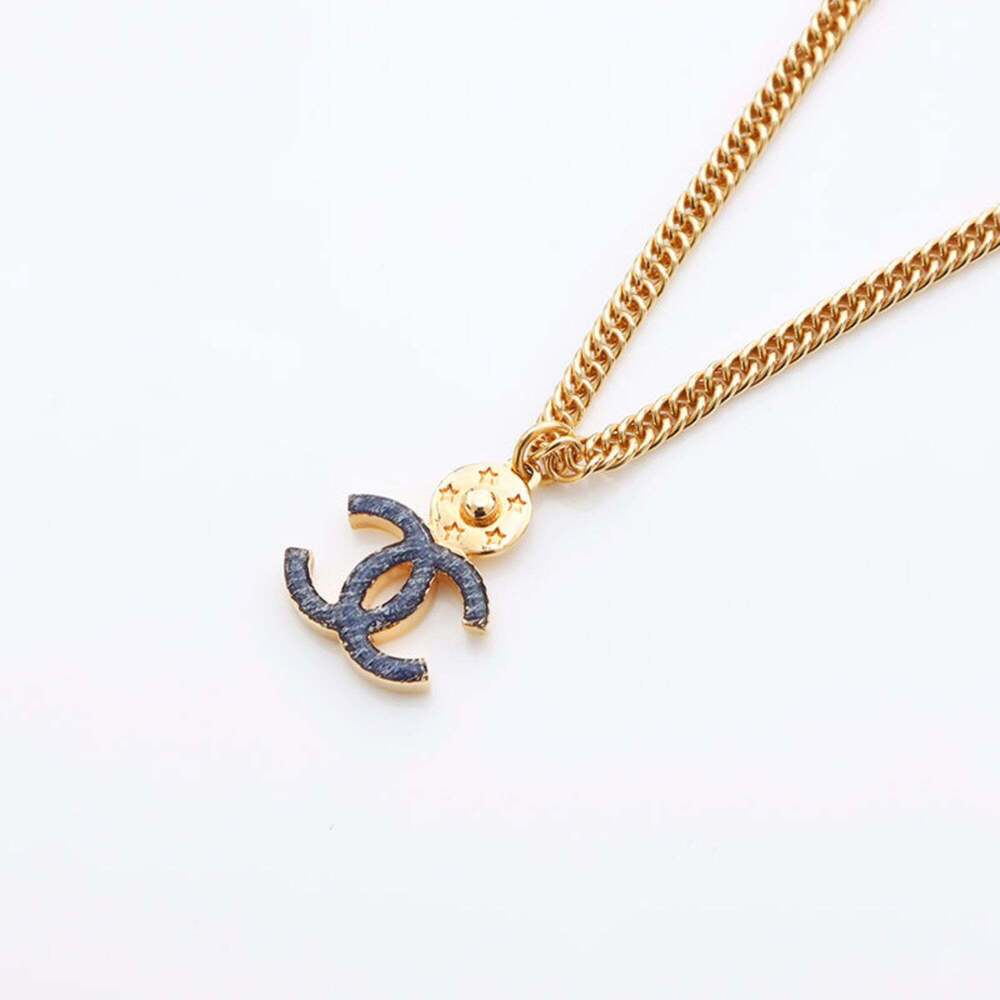 CHANEL Authentic Blue Logo Necklace - Picture 2 of 9